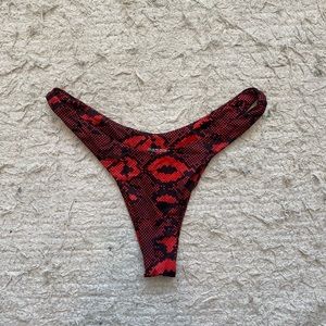 Inamorata Orpheus Snake Print Bikini Bottom